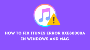iTunes Error 0xe80000a