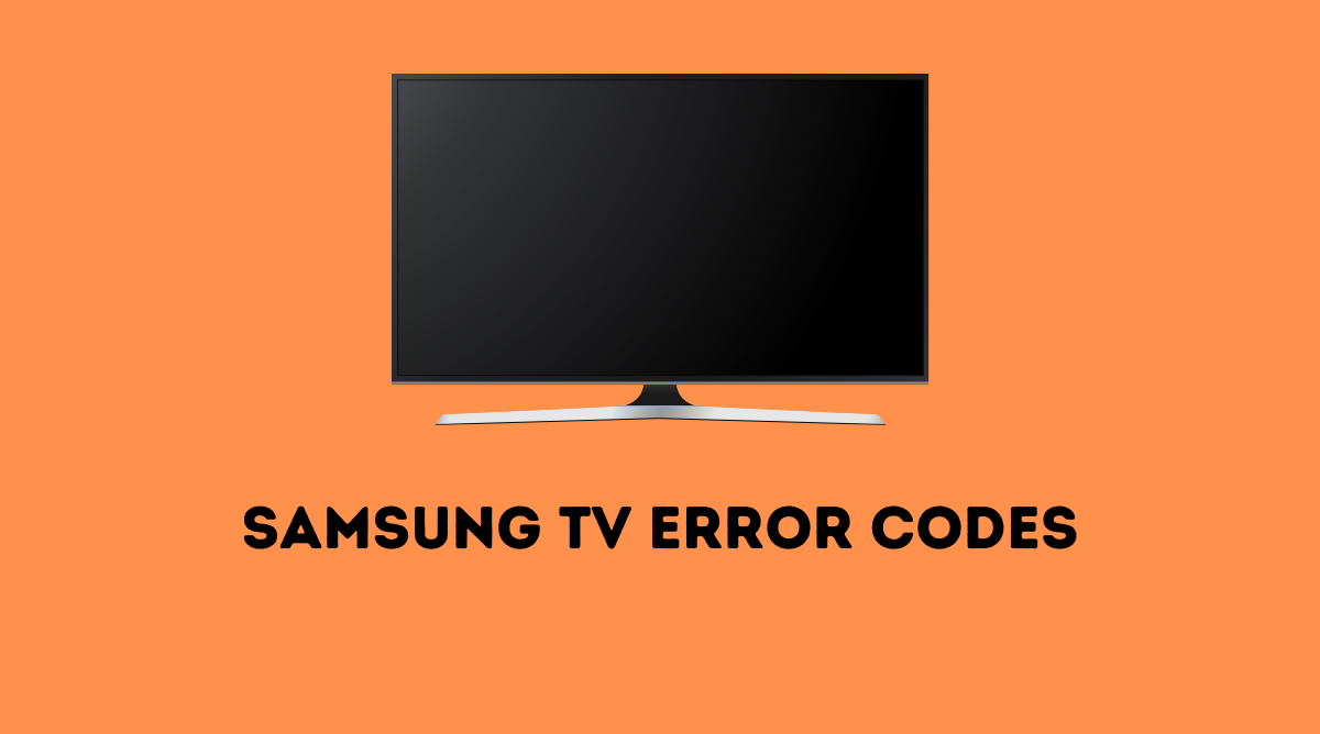 Samsung TV error codes