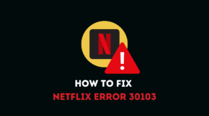 How to Fix Netflix Error 30103