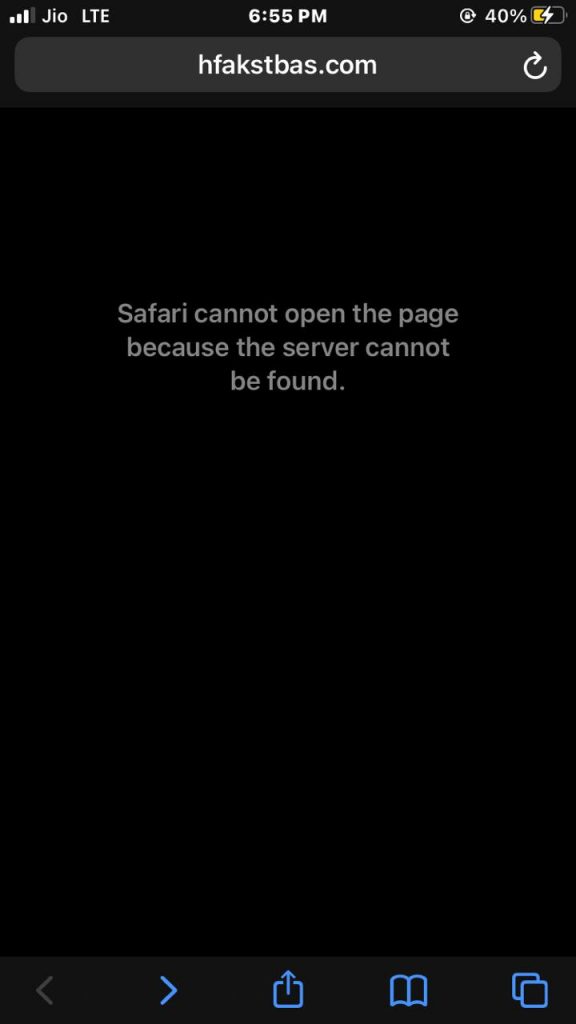  Safari can't connect to server iPhone