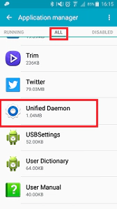 What does used Com Sec Android daemonapp means