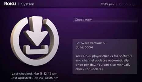 how to update Roku TV?