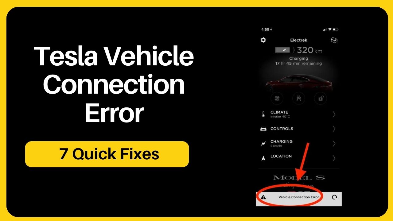 Tesla Vehicle Connection Error